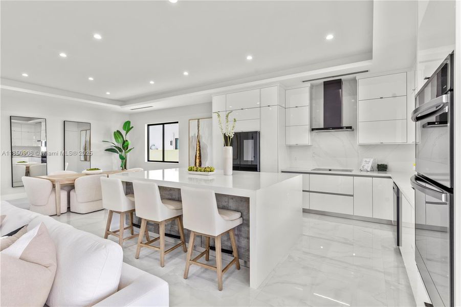 Furnished interior view inside a new home in , Miami (Image 14).