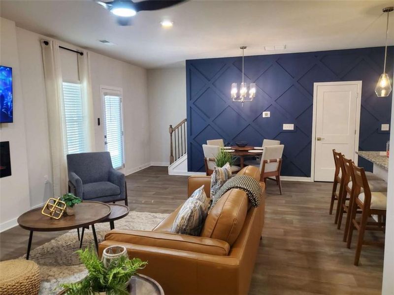 Furnished interior view inside a new home in Creekbend Overlook, South Fulton (Image 6).