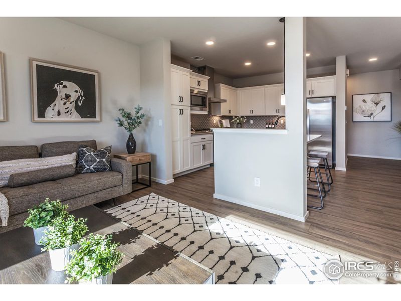 EXAMPLE PHOTO: LIVING ROOM AND KITCHEN