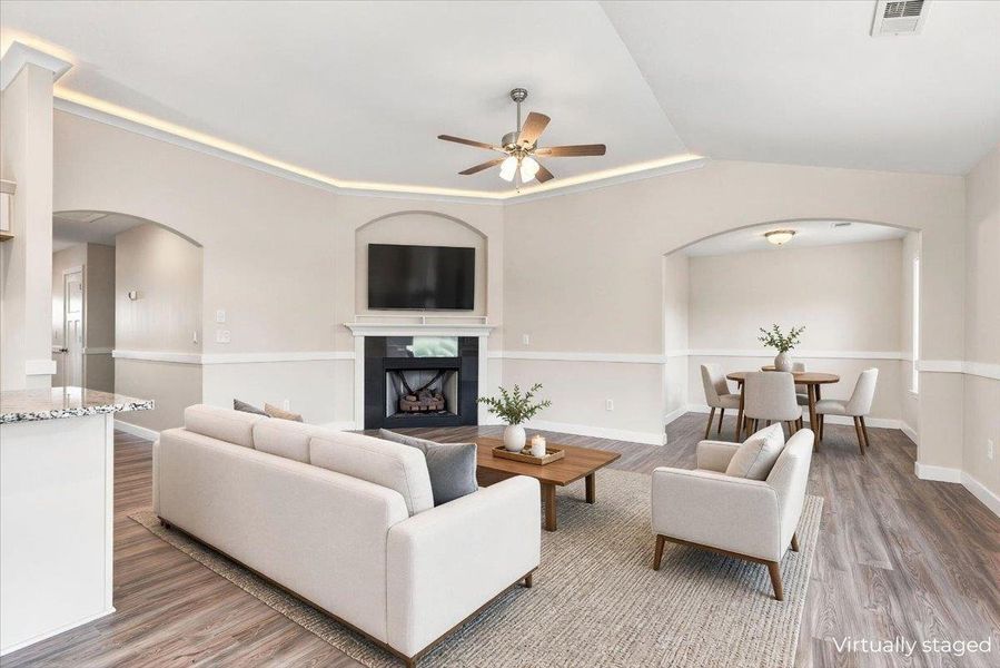 Furnished interior view inside a new home in Davis Heights, Inman (Image 6).