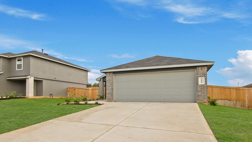 Representative exterior photo of a completed home built from the Atlanta by D.R. Horton in Mill Creek, Magnolia, TX (Image 2). Representative exterior photo of a completed home built from the Atlanta by D.R. Horton in Mill Creek, Magnolia, TX (Image 2).