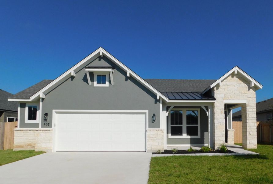 Representative exterior photo of a completed home built from the Wimberley by Steve Klein Custom Builder in TerraVista, Victoria, TX (Image 6). Representative exterior photo of a completed home built from the Wimberley by Steve Klein Custom Builder in TerraVista, Victoria, TX (Image 6).
