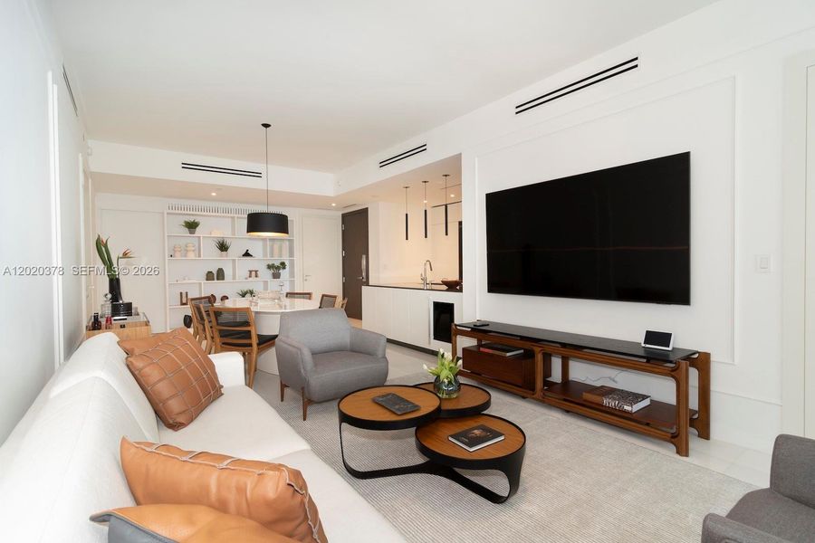Furnished interior view inside a new home in , Miami (Image 13).