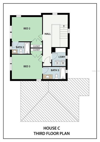 House C - Third Floor Plan