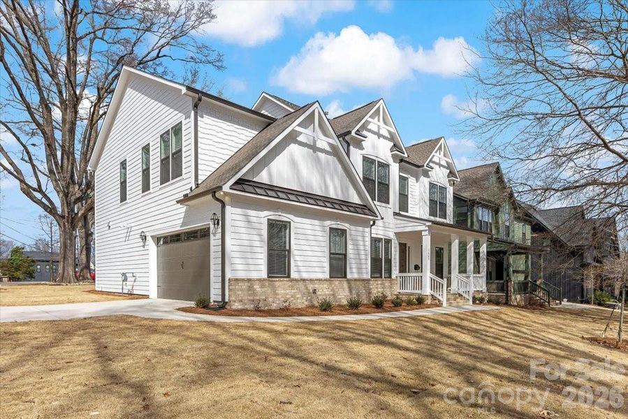 Front exterior of a new home in , Charlotte, NC, highlighting curb appeal (Image 2). Front exterior of a new home in , Charlotte, NC, highlighting curb appeal (Image 2).
