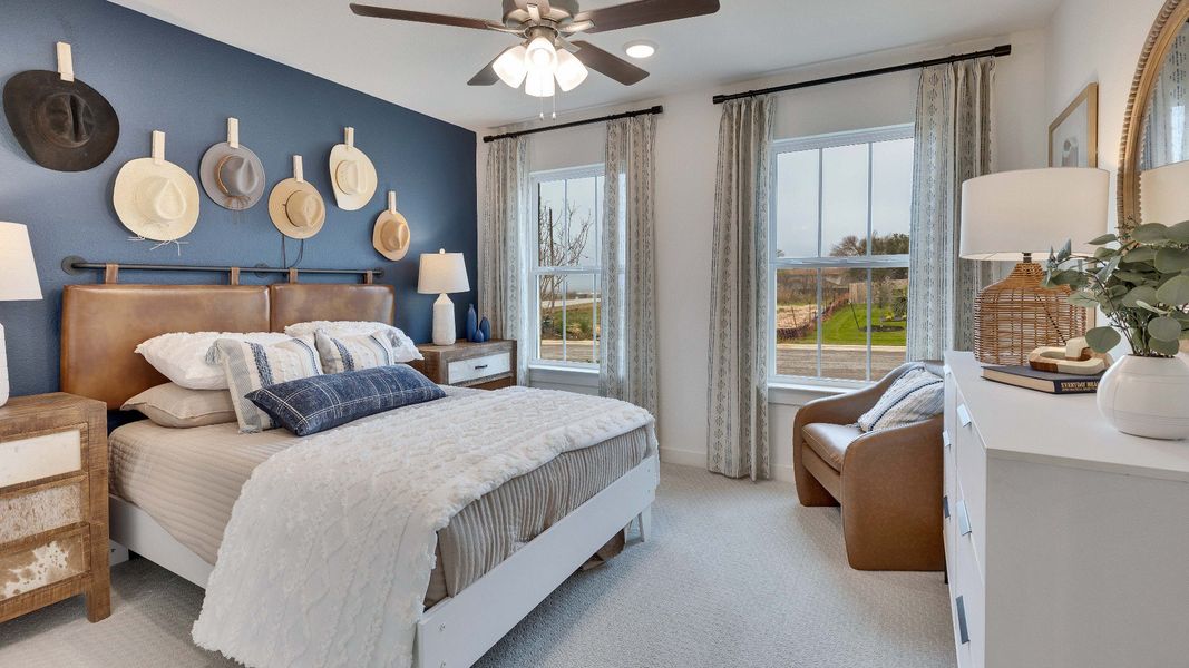 Representative furnished interior of a home built from the Meyerson by DRB Homes in Infinity Square, Kyle (Image 42).