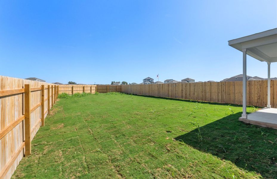 Exterior details and patio area of a home in Sonterra, Jarrell (Image 23).