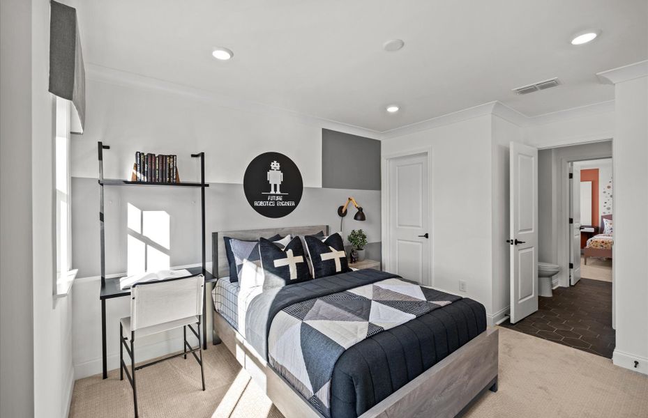 Representative furnished interior of a home built from the Continental by Pulte Homes in Elmbrook, Matthews (Image 80).