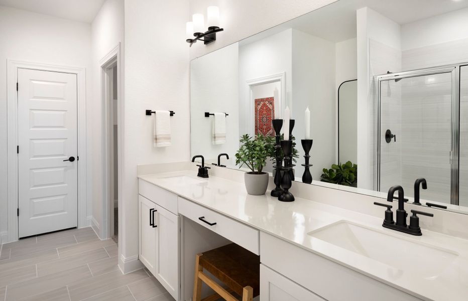 Owner's bathroom with double vanity