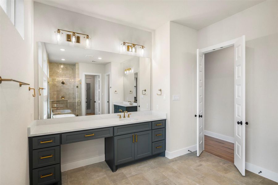 Furnished interior view inside a new home in Bridgeland 80′, Cypress (Image 7).