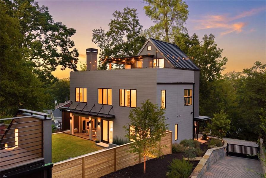 Exterior details and patio area of a home in , Atlanta (Image 59).