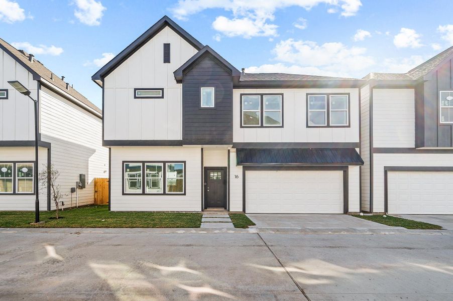 Front exterior of a new home in Metro Village, Houston, TX, highlighting curb appeal (Image 1). Front exterior of a new home in Metro Village, Houston, TX, highlighting curb appeal (Image 1).