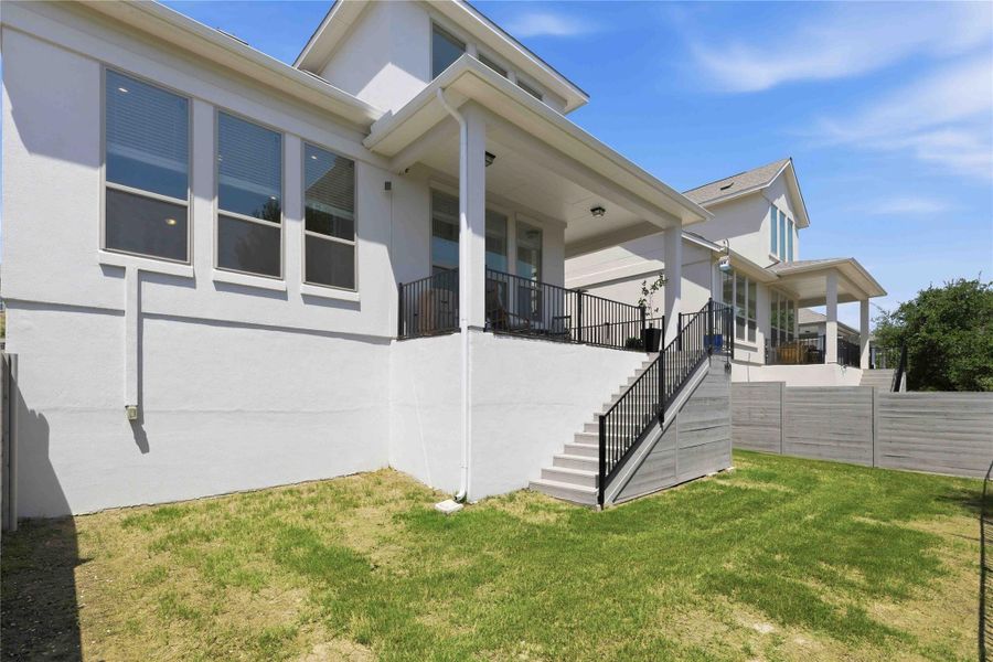 Exterior details and patio area of a home in , Georgetown (Image 28). Exterior details and patio area of a home in , Georgetown (Image 28).