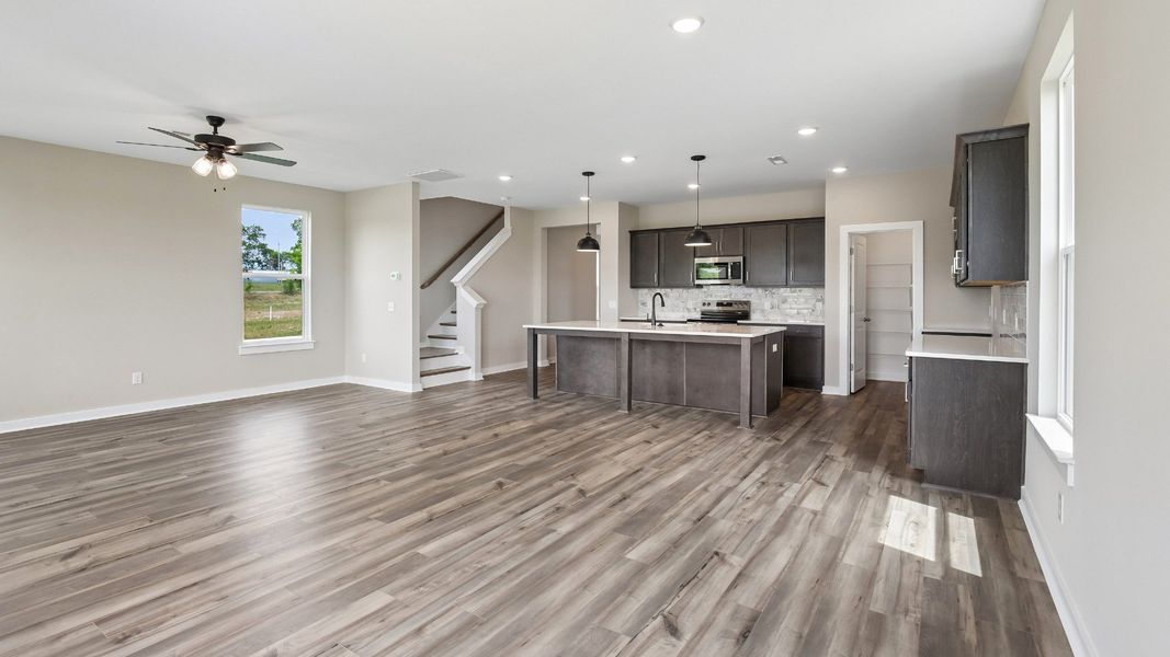 Image of First Floor with hard surface flooring and kitchen