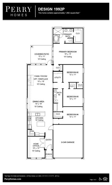 Floor Plan for 1992P