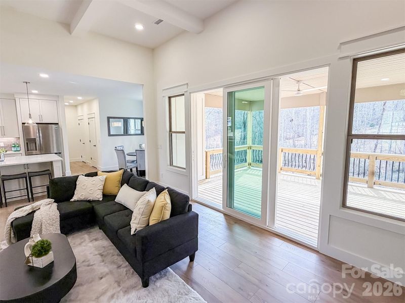 Furnished interior view inside a new home in , Newton (Image 36).