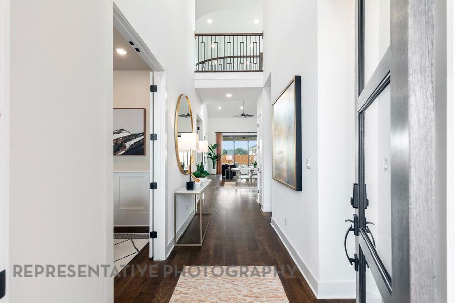 Furnished interior view inside a new home in Lariat: 70ft. lots, Liberty Hill (Image 22).