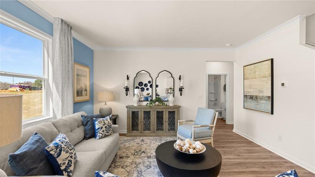 Furnished interior view inside a new home in Kingston Ranch at Lake Oconee, Buckhead (Image 50).