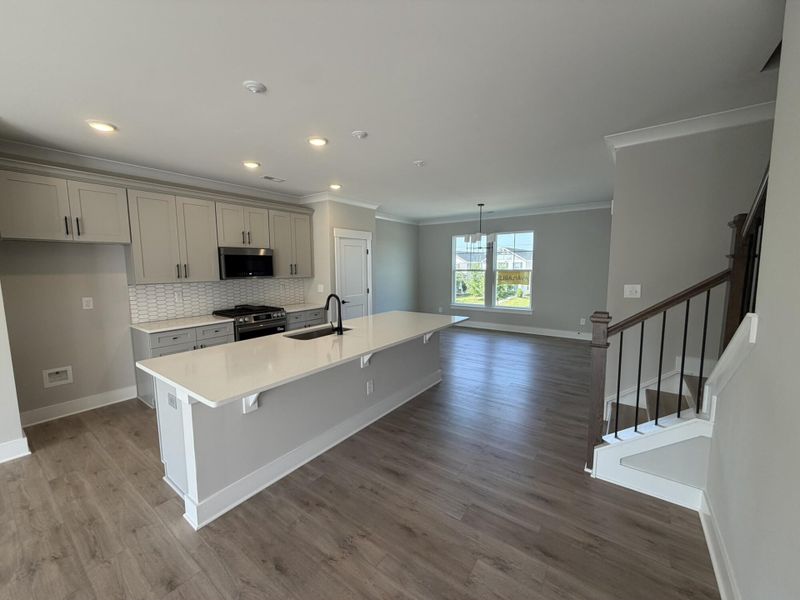 Furnished interior view inside a new home in Bryton Crossing Townhomes, Huntersville (Image 4).