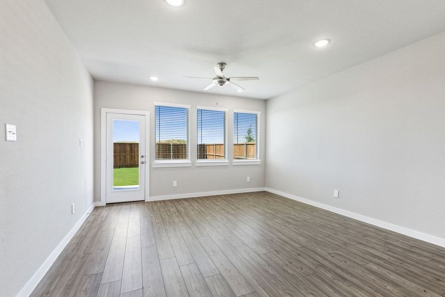 Living Room in the Willow home plan by Trophy Signature Homes – REPRESENTATIVE PHOTO