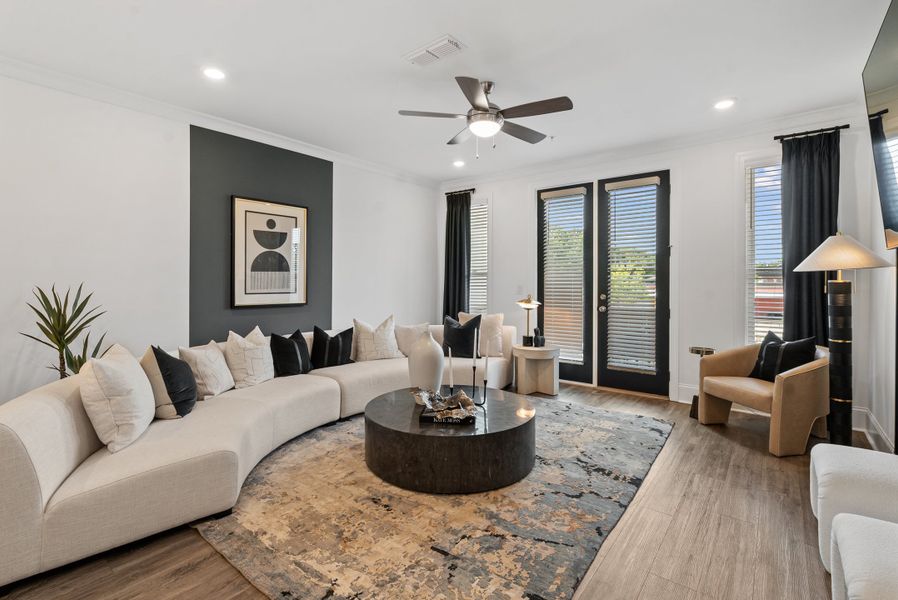Representative furnished interior of a home built from the The Barnsley I by The Providence Group in IveyBrooke, Alpharetta (Image 12).