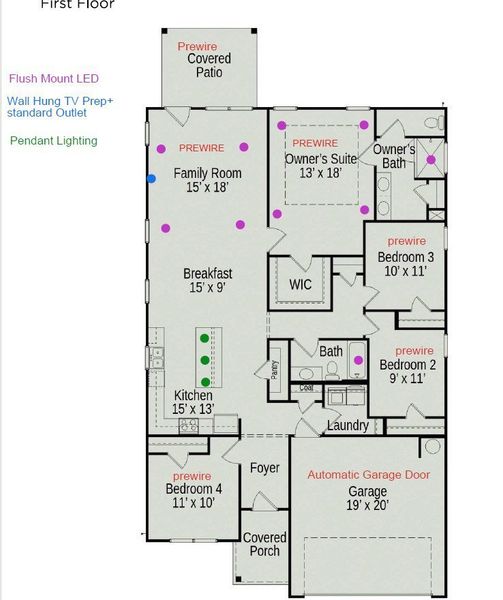 2D floor plan layout of this home in Stratford Station, Lebanon, TN (Image 4). 2D floor plan layout of this home in Stratford Station, Lebanon, TN (Image 4).