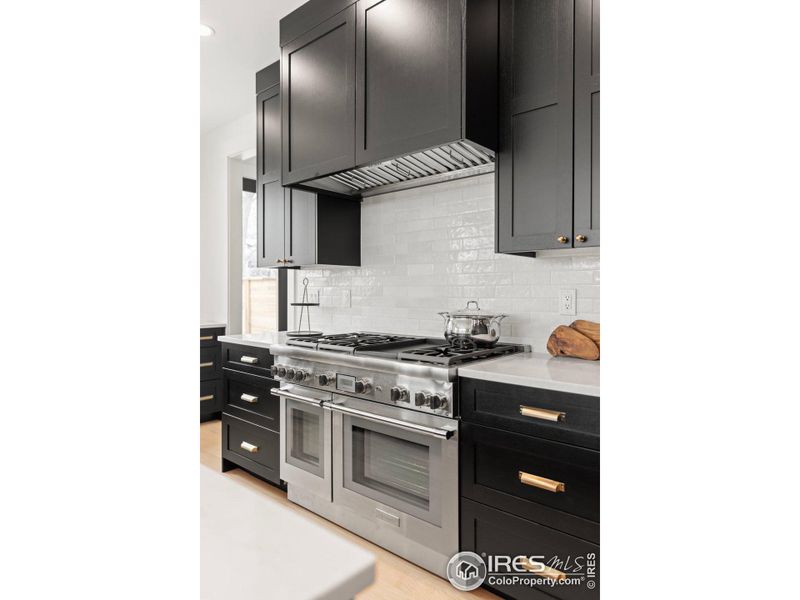 Top-of-the-line built-in kitchen appliances.