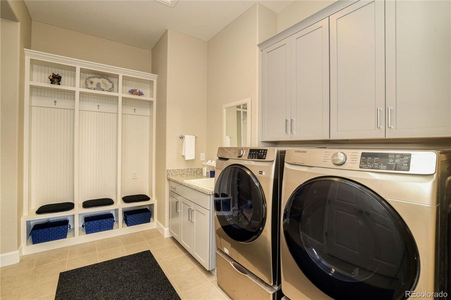 Spacious laundry room and Mud Room