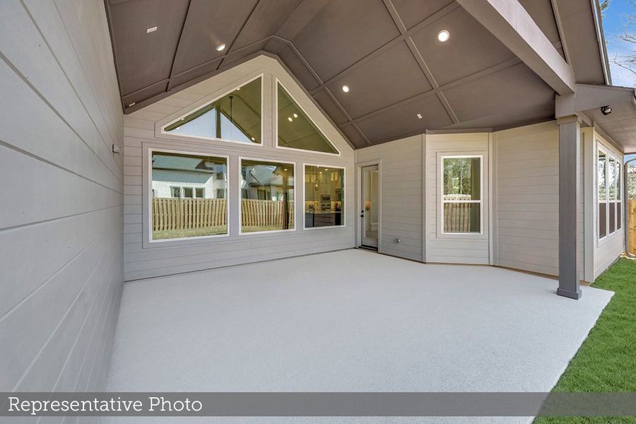 Exterior details and patio area of a home in COLTON - Parkview Collection, Todd Mission (Image 3).