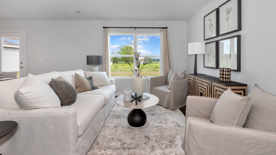 Representative furnished interior of a home built from the Aldridge by D.R. Horton in Bailey Park, Fayetteville (Image 17).