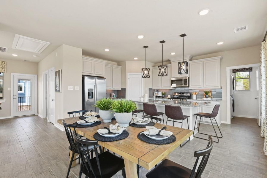 Furnished interior view inside a new home in The Groves, Humble (Image 14). Furnished interior view inside a new home in The Groves, Humble (Image 14).