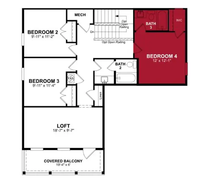 2D floor plan layout of this home in Marshfield, Longs, SC (Image 4). 2D floor plan layout of this home in Marshfield, Longs, SC (Image 4).
