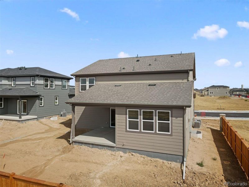 Front exterior of a new home in , Brighton, CO, highlighting curb appeal (Image 18).