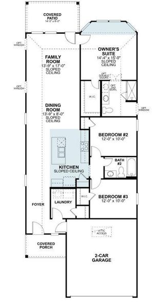 2D floor plan layout of this home in Pinewood at Grand Texas, New Caney, TX (Image 5).