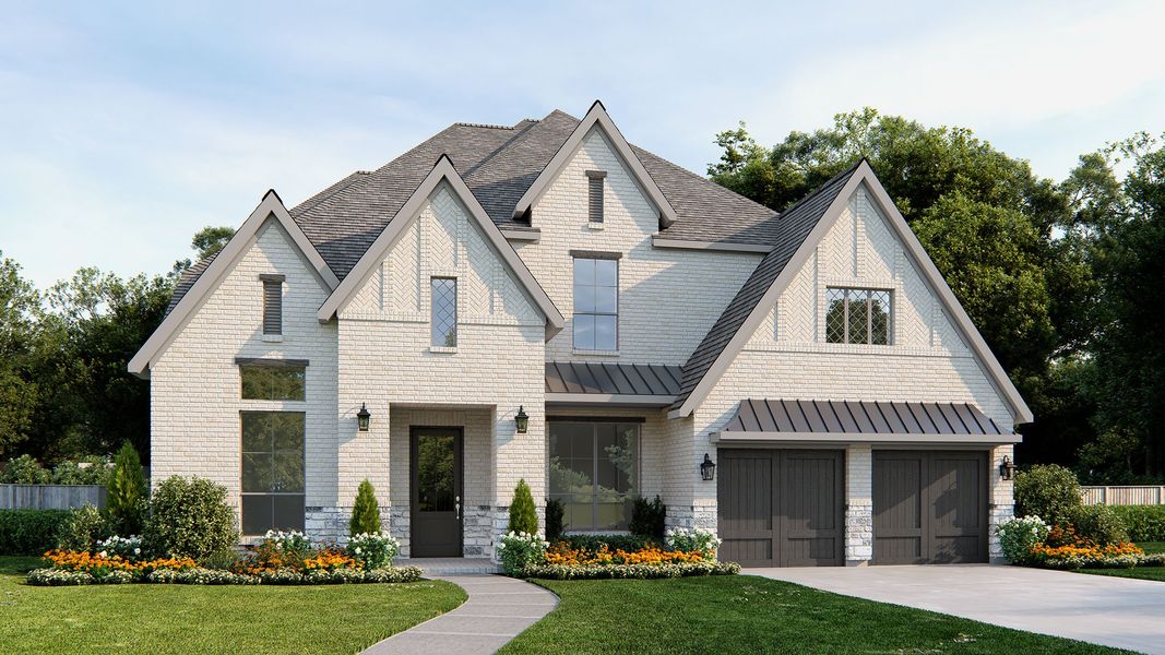 Representative exterior photo of a completed home built from the 566A by Britton Homes in The Tribute, The Colony, TX (Image 13). Representative exterior photo of a completed home built from the 566A by Britton Homes in The Tribute, The Colony, TX (Image 13).