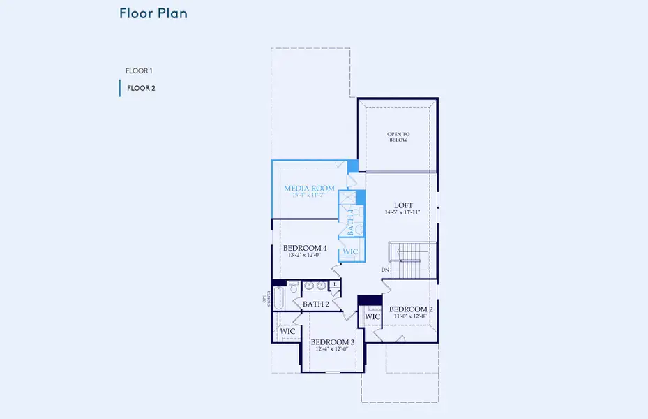 2D floor plan layout of this home in Highland Lakes, McKinney, TX (Image 5).
