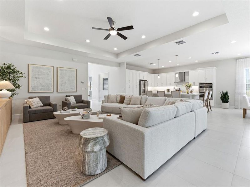 Furnished interior view inside a new home in Valencia Ridge (55+), Wesley Chapel (Image 14). Furnished interior view inside a new home in Valencia Ridge (55+), Wesley Chapel (Image 14).
