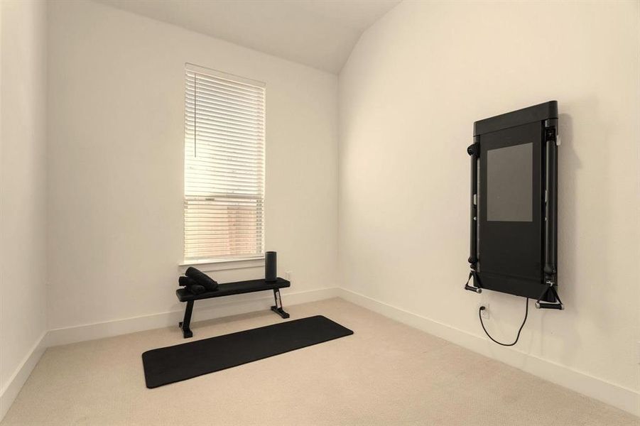 Bedroom, currently in use as an Exercise Room