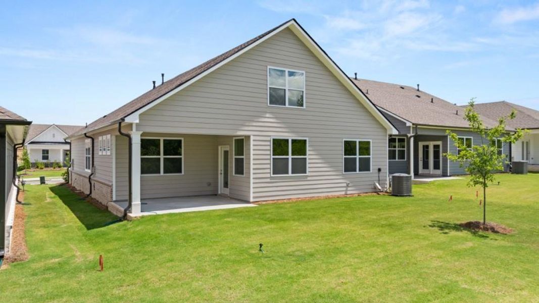 Exterior details and patio area of a home in Hamptons at Riverwood North, Dallas (Image 3).