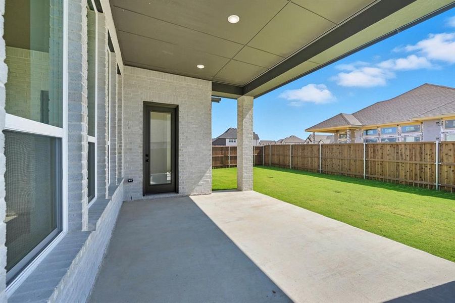 Exterior details and patio area of a home in Sandbrock Ranch: 50ft. lots, Aubrey (Image 3). Exterior details and patio area of a home in Sandbrock Ranch: 50ft. lots, Aubrey (Image 3).