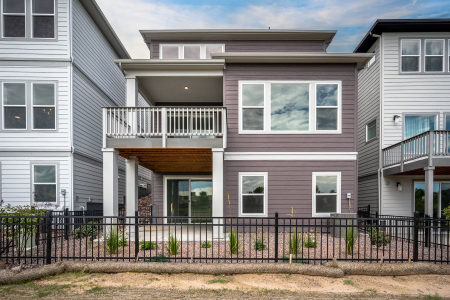 Exterior details and patio area of a home in Trailside at Cottonwood Creek, Colorado Springs (Image 3).
