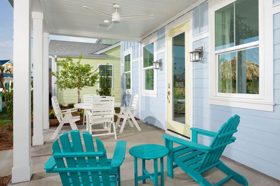 Representative exterior details of a home built from the Bamboo by Minto Communities in Latitude Margaritaville Watersound, Panama City Beach (Image 2). Representative exterior details of a home built from the Bamboo by Minto Communities in Latitude Margaritaville Watersound, Panama City Beach (Image 2).