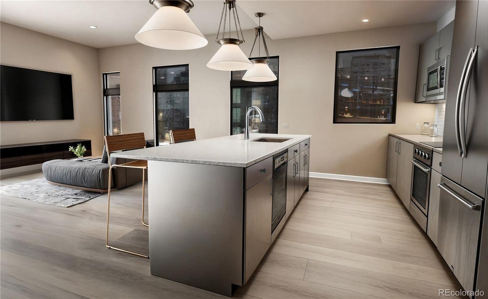 Furnished interior view inside a new home in , Denver (Image 6).