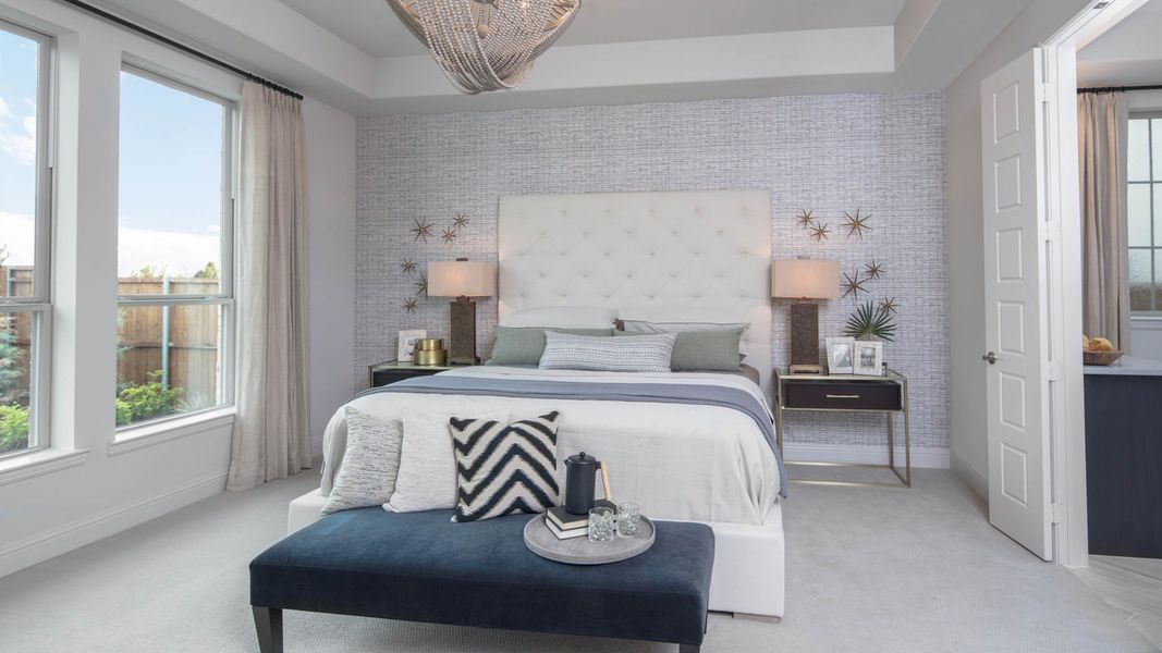 Furnished interior view inside a new home in Fields 60', Frisco (Image 18).