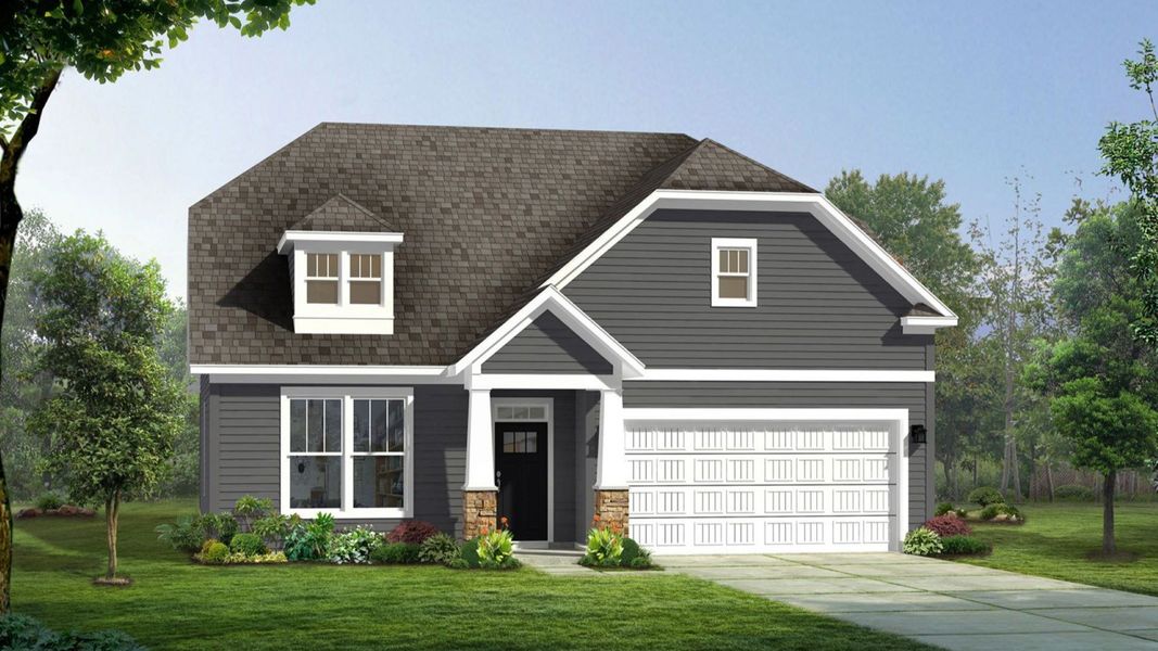 Representative exterior photo of a completed home built from the Cooper 3 by DRB Homes in Walnut Ridge, Inman, SC (Image 21). Representative exterior photo of a completed home built from the Cooper 3 by DRB Homes in Walnut Ridge, Inman, SC (Image 21).
