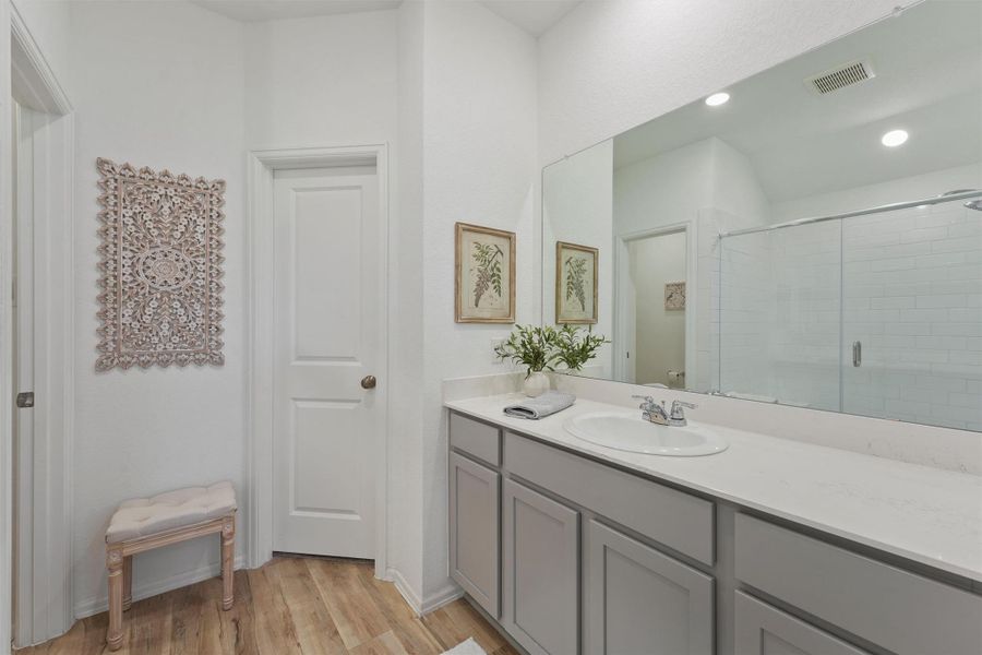 Furnished interior view inside a new home in Sterling Point at Baytown Crossings: Wildflower II Collection, Baytown (Image 16).