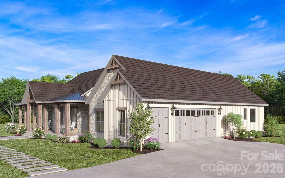 Front exterior of a new home in , Salisbury, NC, highlighting curb appeal (Image 17).