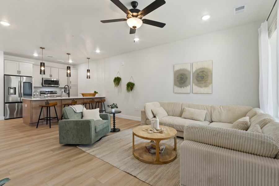 Representative furnished interior of a home built from the The Crestone by Landmark Homes in Northfield at Old Town, Fort Collins (Image 4).