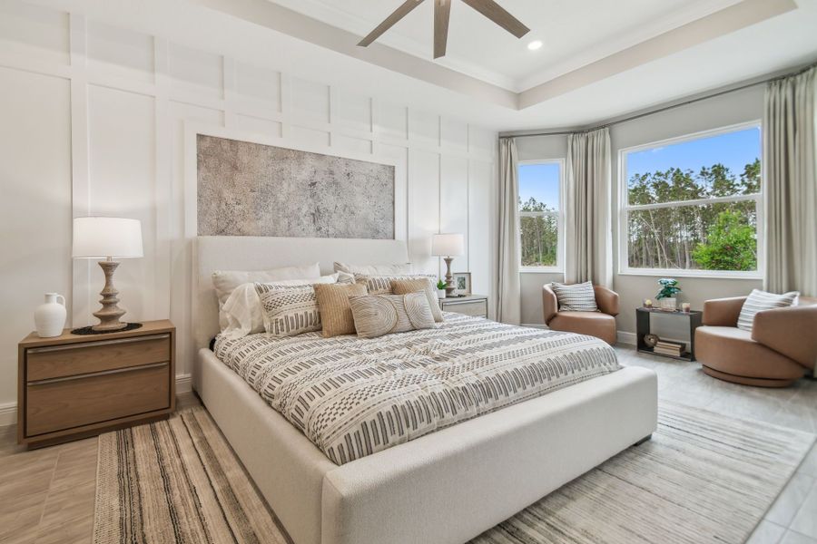 Representative furnished interior of a home built from the Sweetwater by William Ryan Homes in The Sanctuary – Resort Collection, Punta Gorda (Image 32).