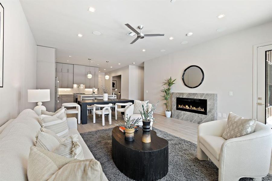 Furnished interior view inside a new home in , Dallas (Image 10).